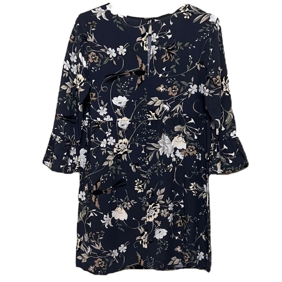 Women’s OLD NAVY, Floral, Butterfly, Birds Print Bell Sleeves, Multi Colors, Med - Picture 2 of 5